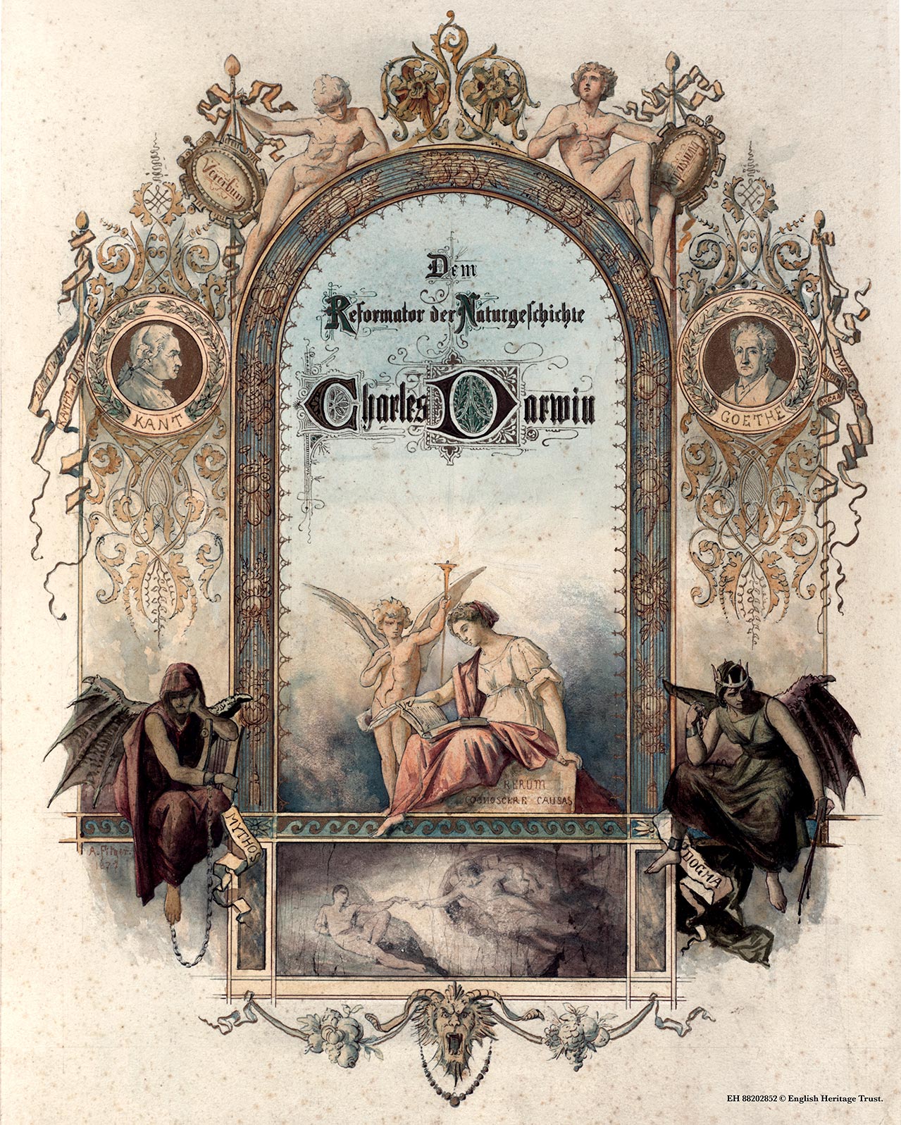 Frontispiece (close-up). German-Austrian album (EH 88202652). Frontispiece (close-up). German-Austrian album (EH 88202652).